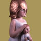 'Amazon and Child' 2002 Oil colour on limewood. Height 1.82 m