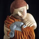  'Judith with the head of Holofernes' 1994 Oil on Limewood. Height 42cm