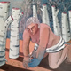 ‘Woman Planting’ 2022 Oil on canvas. Height 90 x 125cm